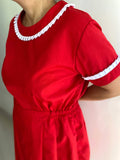 Red Pleated Dress