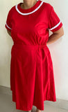 Red Pleated Dress