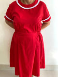 Red Pleated Dress