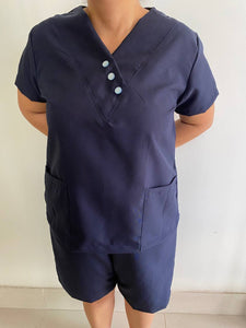 Navy Blue Beth (Blouse and Shorts)