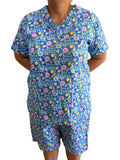 Blue Paisley V Neck