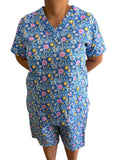 Blue Paisley V Neck