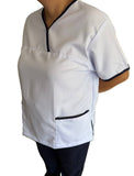White and Navy Francesca
