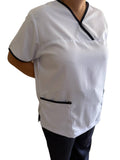 White and Navy Francesca